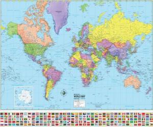 Puzzle Χάρτης με τα όρια των χωρών του κόσμου